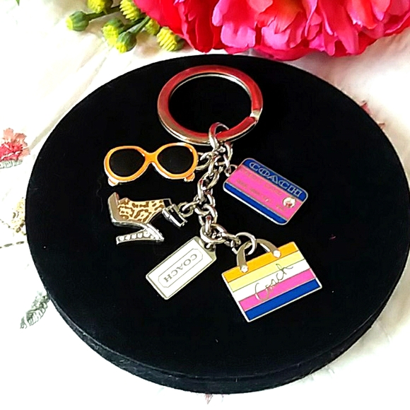 COACH multi color keychain/purse charm